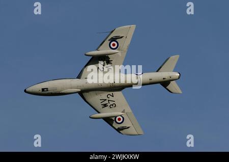 Hawker Hunter, T7, G-BAXFI, WV372, Shoreham, Air Display,  West Sussex, England, United Kingdom, Stock Photo