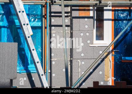 External wall insulation panels installed on house in england uk Stock ...