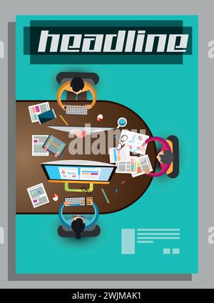 Vector Abstract Template Flyer Page design Stock Vector