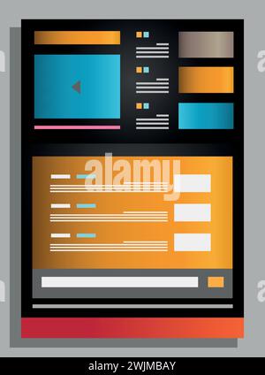 Vector Abstract Template Flyer Page design Stock Vector