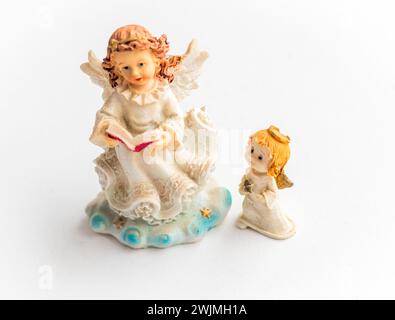 Concept shot of a little angels figurines Stock Photo