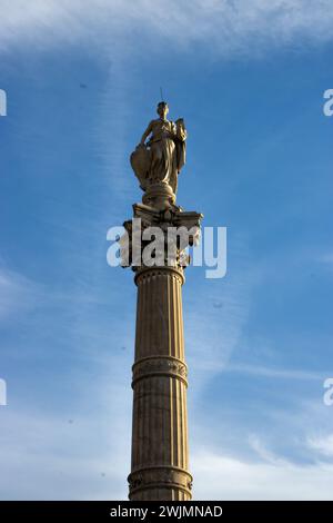 Marseille, France. 15th Feb, 2024. Samuel Cassar/Le Pictorium - 2 statues from Marseille - 6th and 8th arrondissements - 15/02/2024 - France/Bouches-du-Rhone/Marseille - the 'Cantini Fountain' statue (Place Castellane - 6th arrondissement) Credit: LE PICTORIUM/Alamy Live News Stock Photo