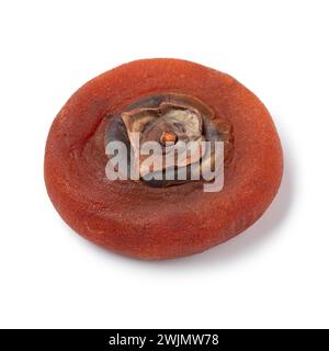Single dried kaki persimmon isolated on white background close up Stock Photo