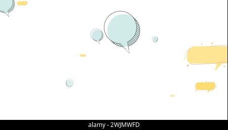 Image of vintage speech bubbles on white background Stock Photo