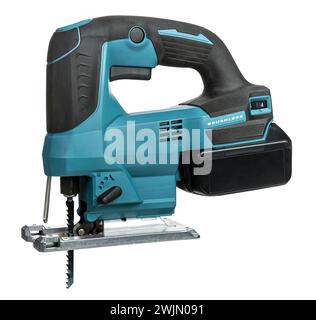 jigsaw professional cordless tool isolated on white Stock Photo