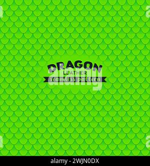 Dragon scale seamless pattern. Green Seamless texture background Stock Vector