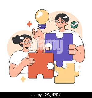 Training workshop. Interactive training process. Professional development. Increasing of business competences and skills. Flat vector illustration Stock Vector