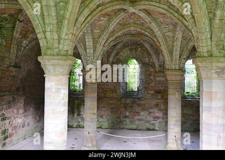 Ruins of Cistercian monastery Buildwas Abbey, Shropshire UK September Stock Photo