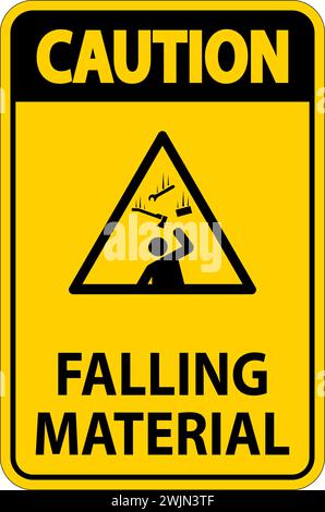 Caution Sign Falling Material Stock Vector