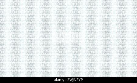 Computer data pattern. Binary code seamless vector background. Zero one binary blue texture. Stock Vector