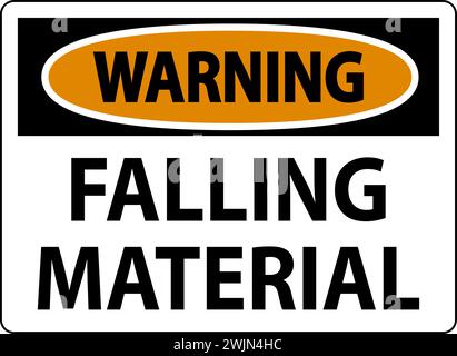 Warning Sign Falling Material Stock Vector