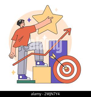 Training workshop. Interactive training process. Professional development. Increasing of business competences and skills. Flat vector illustration Stock Vector