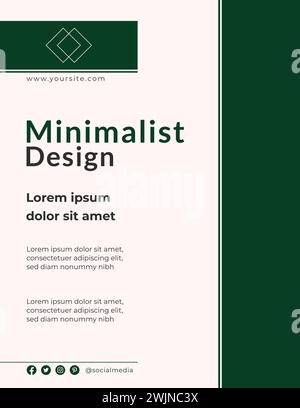 vector flat design minimalist poster template Stock Vector Image & Art ...