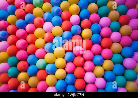 a series of colored balloons make up a very cheerful and lively texture Stock Photo