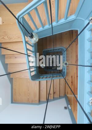 Staircase with lights Stock Photo