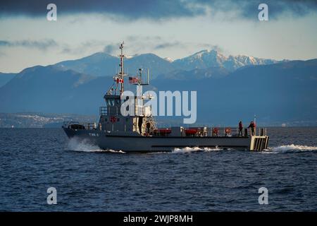 Torpedo Recovery Boat TWR-8 participates in range operations on the ...