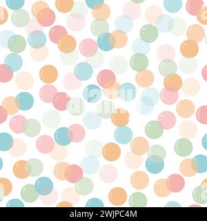 Cute seamless pattern with soap bubbles for kids. Background for children party. Vector illustration Stock Vector