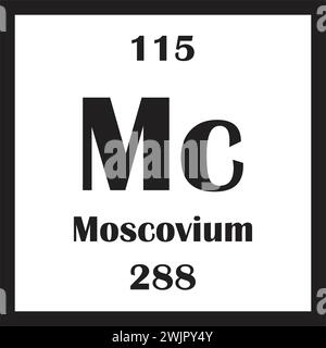 Moscovium chemical element icon vector illustration design Stock Vector