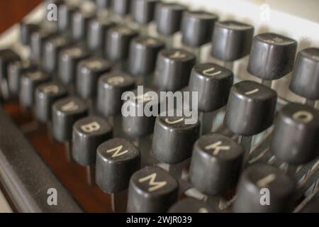 the keys of my old typewriter from Germany Stock Photo