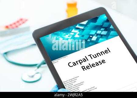 Carpal tunnel release Stock Photo