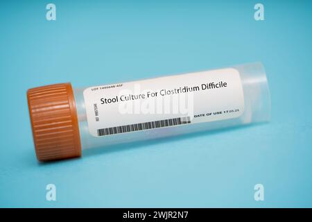 Stool culture for clostridium difficile Stock Photo