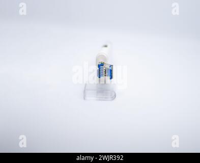 Memory adapter with multiple inputs, adaptable to USB 3.0, OTG and USB Type C. adapter for usb, micro sd and sd Stock Photo