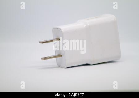 electric power plug isolated on white background Stock Photo