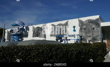 Los Angeles, California, USA 15th February 2024 Street Art Mural on Melrose Avenue on February 15, 2024 in Los Angeles, California, USA. Photo by Barry King/Alamy Stock Photo Stock Photo