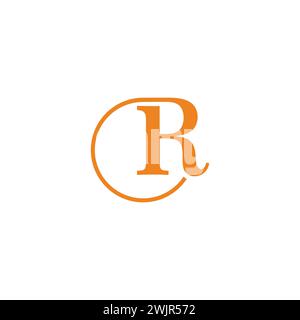 letter cr simple simple motion logo vector Stock Vector