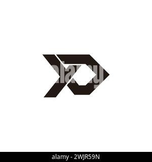 letter xd arrow geometric simple logo vector Stock Vector