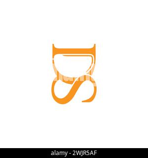 cute character simple curves logo vector Stock Vector