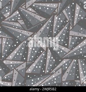 triangles black dots transparent design seamless pattern vector Stock Vector