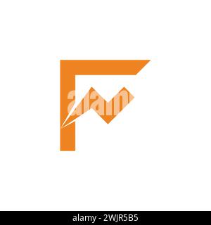 letter fn thunder flash symbol logo vector Stock Vector