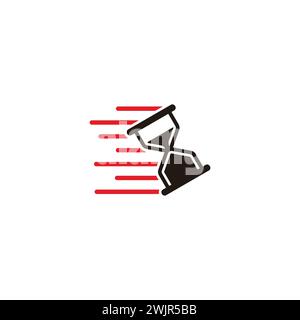sand watch swoosh fast symbol vector Stock Vector