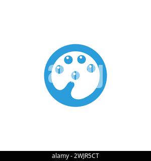 circles bubble soap washing machine symbol vector Stock Vector
