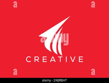 Minimalist arrow up vector logo design template. Creative modern ...