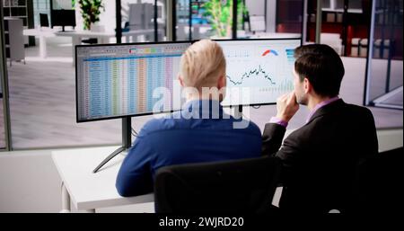 Data Analyst Using Data Analytics KPI Dashboard Stock Photo