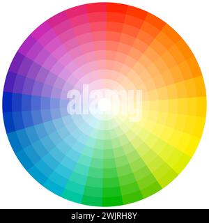 Color wheel guide with twelve colors vector illustration. Spectrum ...