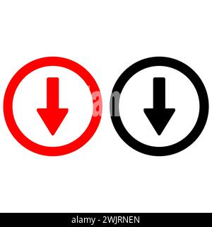 Download Icon. Vector Download Button. Sign symbol downloading with White Background. Download icon button. Stock Vector