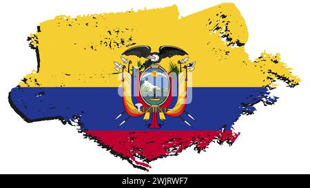 art illustration design concept symbol flag sign nation of ecuador Stock Vector