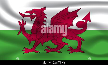 nation flag symbol of wales Stock Photo