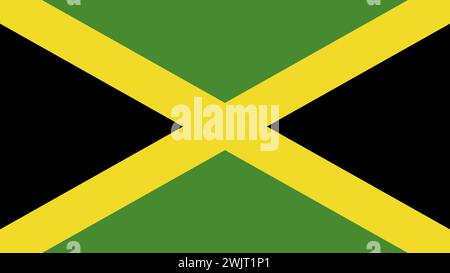 Art Illustration design nation flag sign symbol country of Jamaica Stock Vector