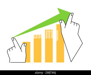 Growing graph Infographic vector illustration Stock Vector Image & Art ...