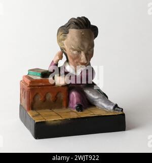 Anonymous. Inkwell 'Victor Hugo'. Ceramic. Paris, house of Victor Hugo. Inkwell Victor Hugo Ceramic, ceramic, French writer, inkwell, French writer, inkpot, object, object, 19th 19th 19th 19th 19th 19th century, caricature Stock Photo