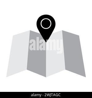 pointer with a pointer. Map Icon. Vector map icon with Pin Pointer. Stock Vector