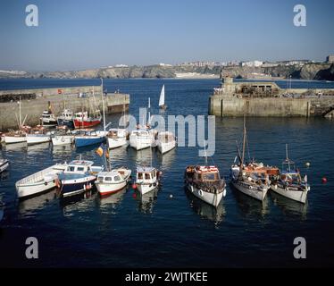 England. Cornwall. Newquay. Harbour view. Stock Photo