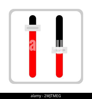 Setting icon vector. Icon slider simple flat illustration bar line console isolated. Filter Options Adjustment. Stock Vector