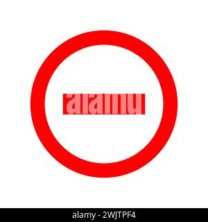 no smoking sign. Do not enter sign. Prohibited simple red sign with shadow on white background. Vector stop sign icon. No sign, red warning isolated. Stock Vector