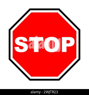 Vector Stop Sign Icon Stock Vector