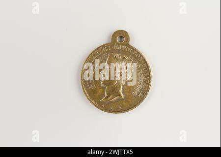 Carnavalet museum, medal collection Louis-Napoléon Bonaparte's right to the left; Registration on eleven lines. Stock Photo